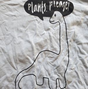 Plants Please!!! Unique Dinosaur Shirt, never worn, designed in Colorado